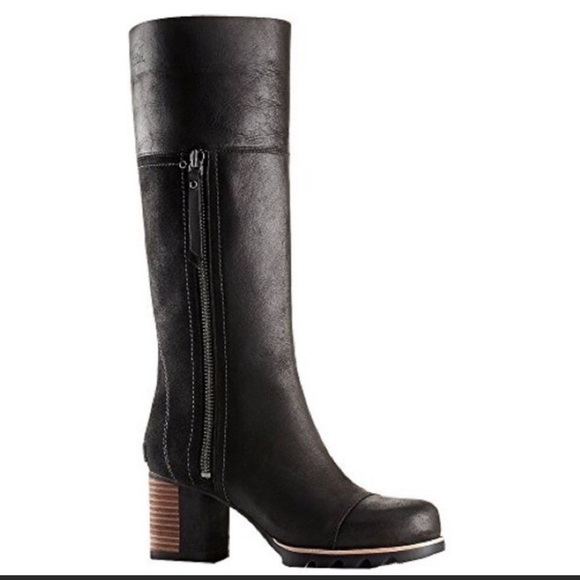 sorel tall black boots